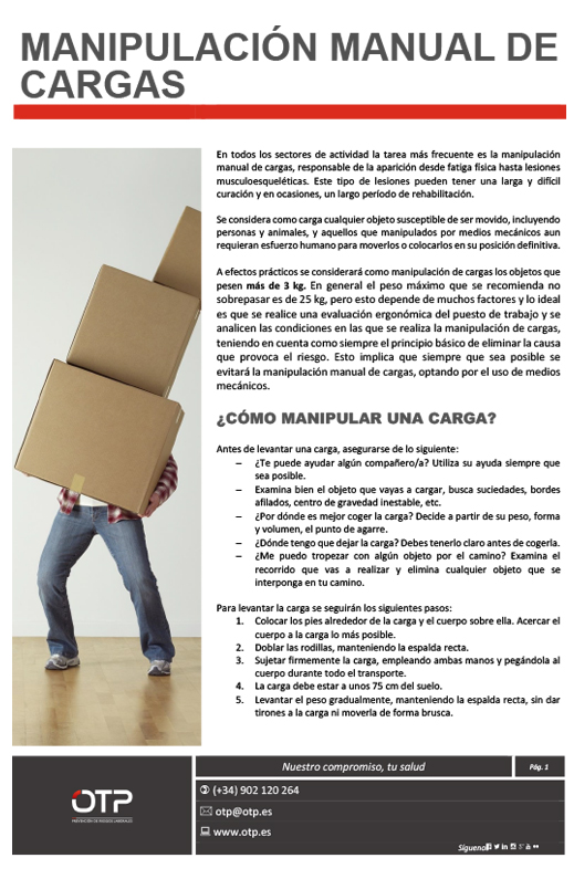 manipulacion manual de cargas