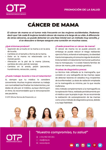 promocion de la salud cancer de mama